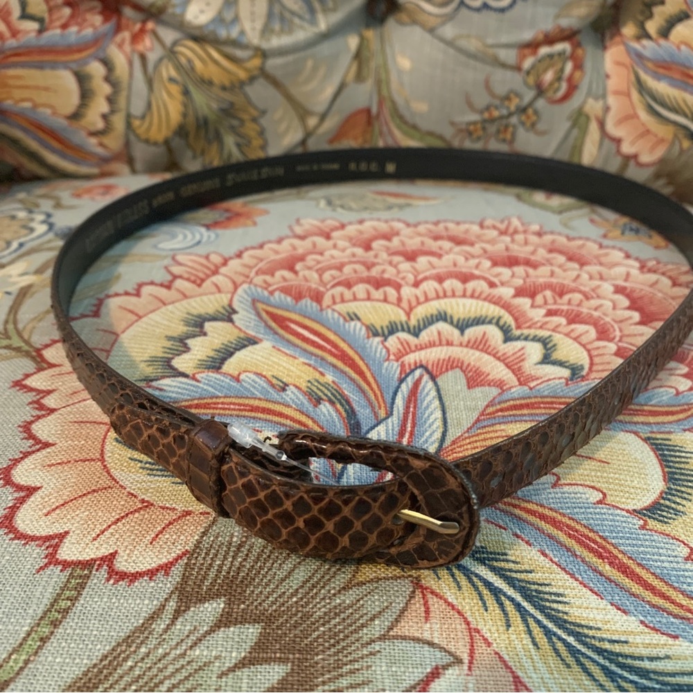 Rayman Ridless Women's Belt Genuine Snakeskin SZ Medium Color brown #5005 33”